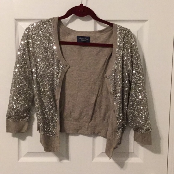 American Eagle Sequin Sweater - Picture 1 of 3